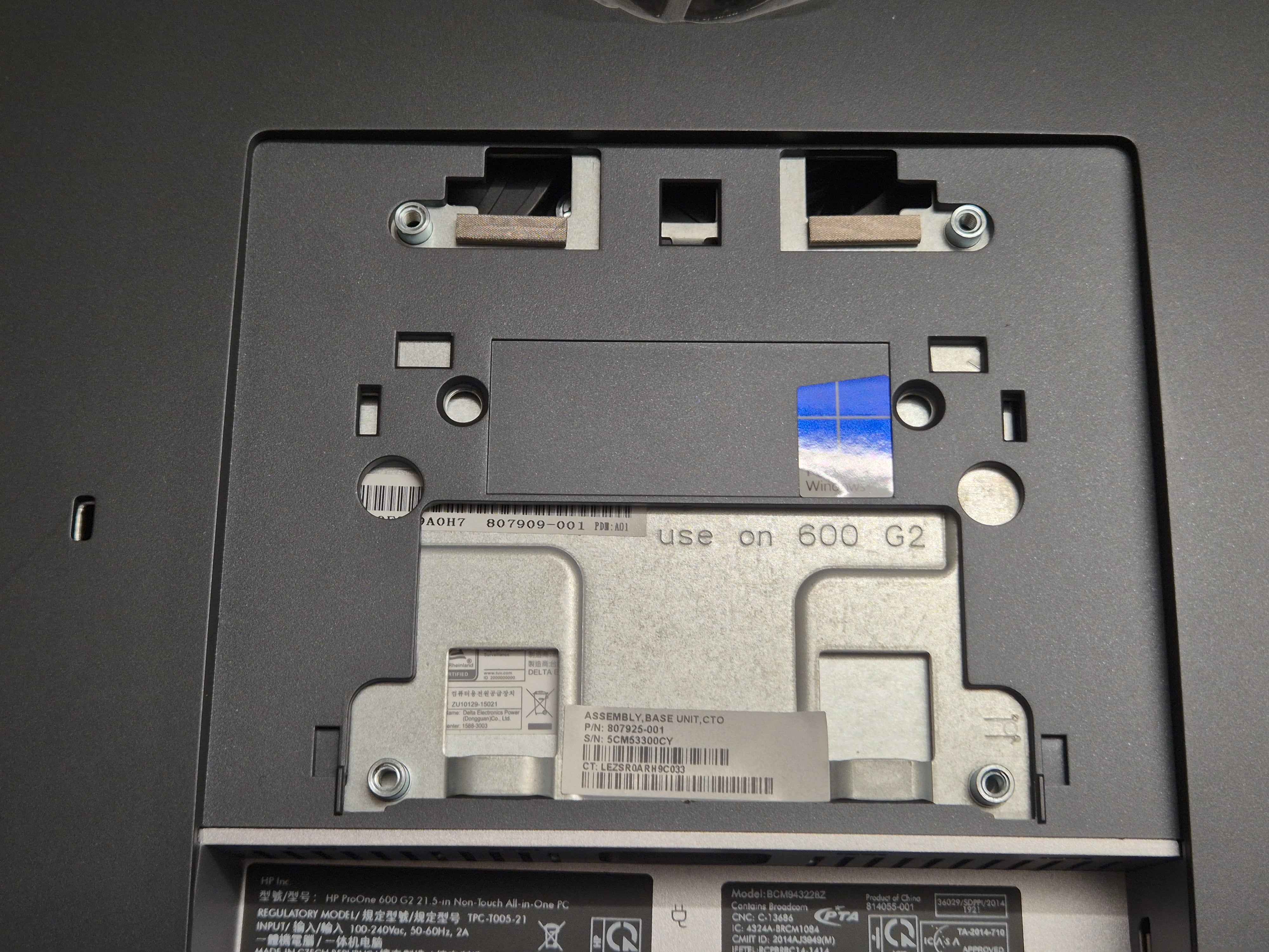 HP ProOne 600 G2 AIO Non-Touch 500GB HDD 4GB RAM DVD i5-6500 3.2GHz Win7Pro boxed with accessories ( P1G74EA#ABU ) USED Grade A 