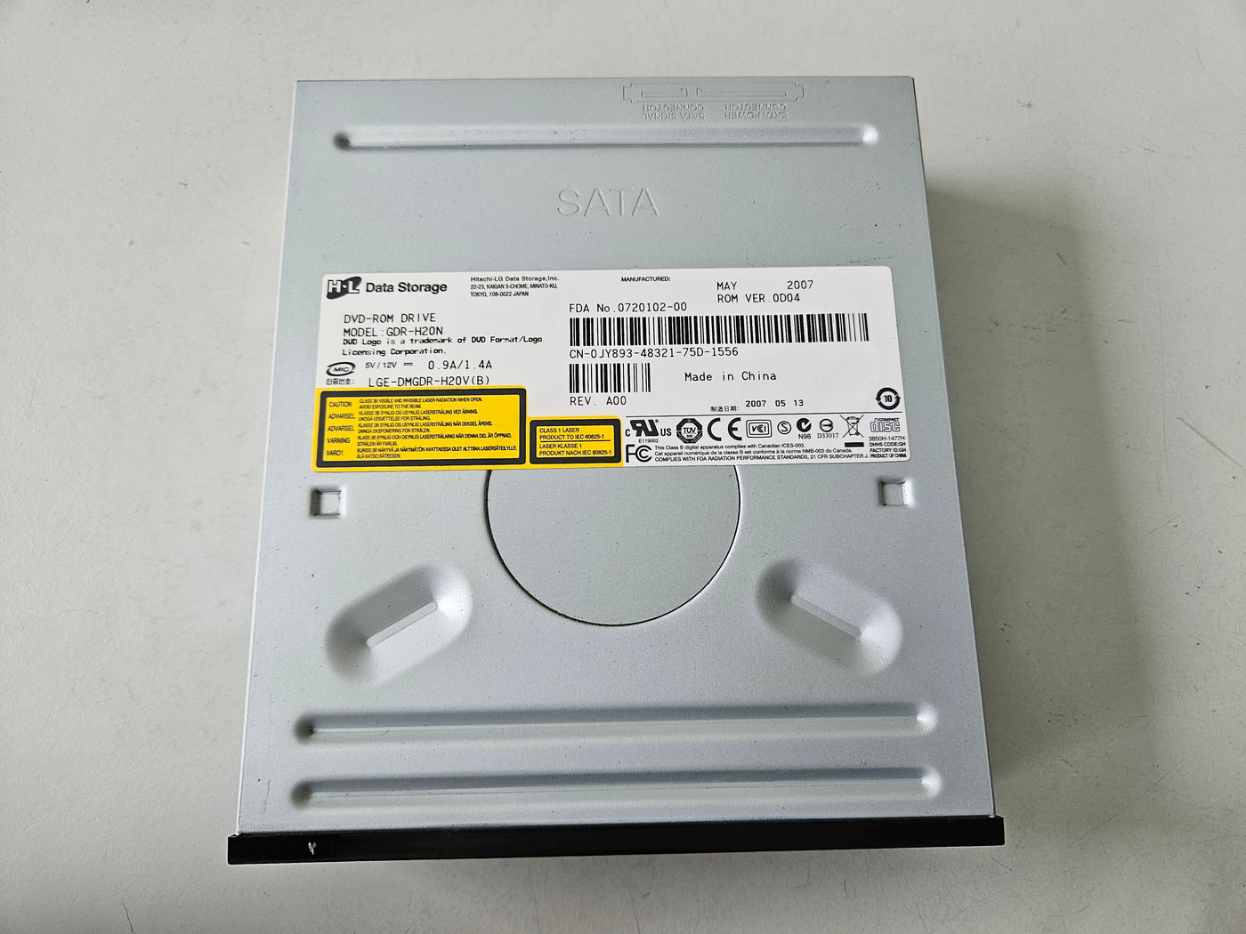 H.L Data Storage Dell 16x SATA DVD-ROM Drive - Black Bezel ( GDR-H20N 0JY893 ) USED