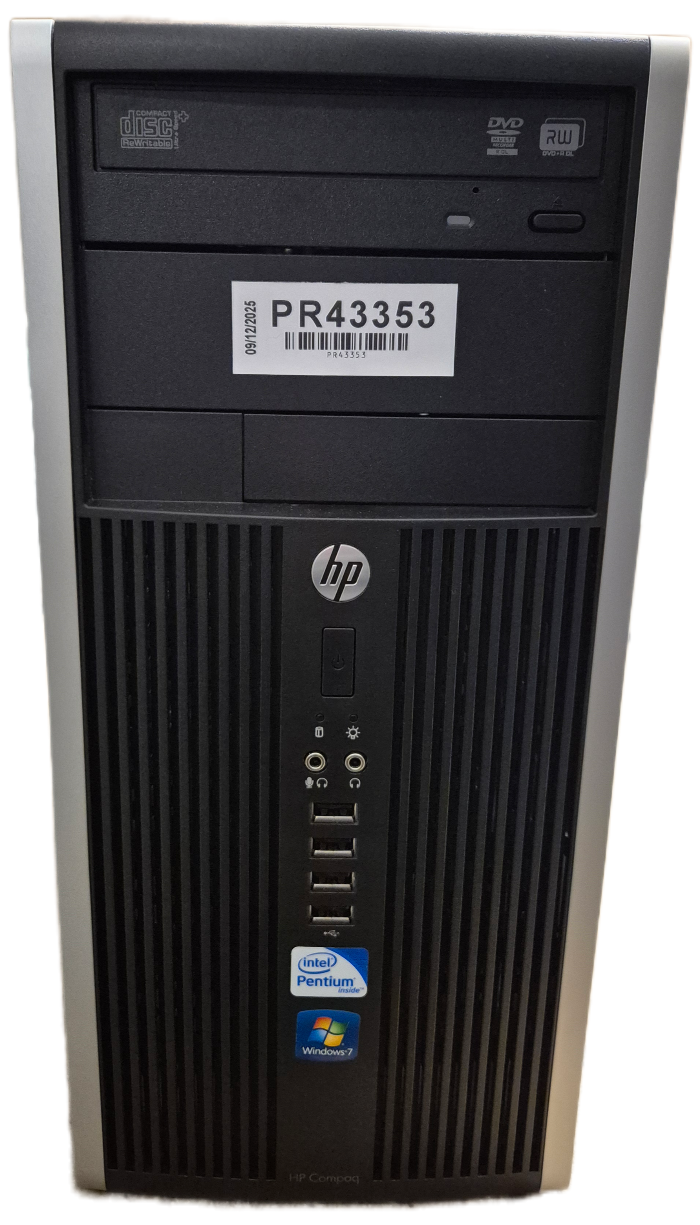 HP Compaq 8200 Elite MT Pentium 2.6GHz 2GB RAM DVD NO HDD NO OS PC ( XY157ET#ABU ) USED