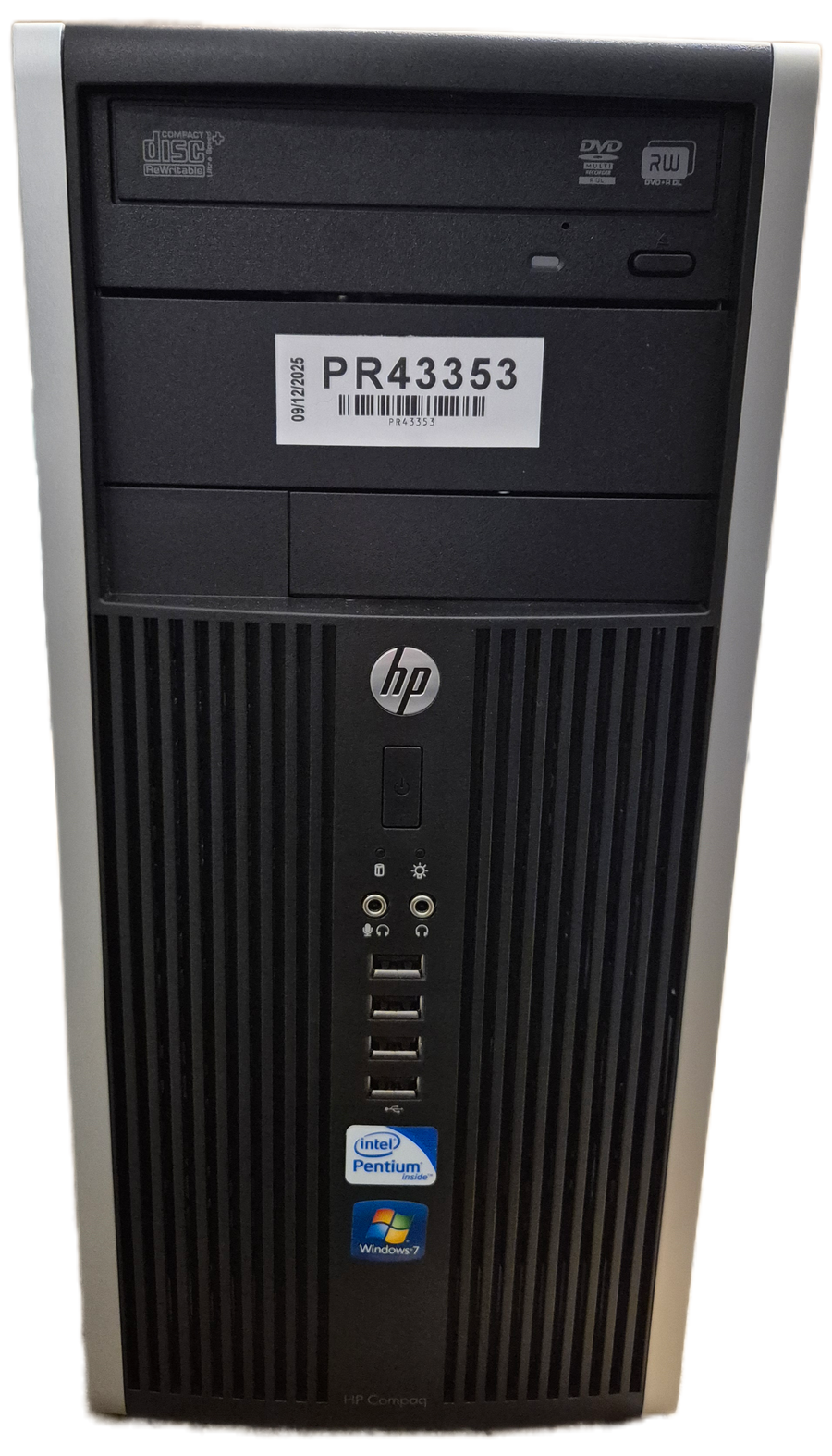 HP Compaq 8200 Elite MT Pentium 2.6GHz 2GB RAM DVD NO HDD NO OS PC ( XY157ET#ABU ) USED