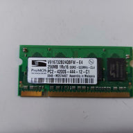 ProMOS 512MB PC2-4200 DDR2-533MHz non-ECC Unbuffered CL4 200-Pin SoDimm ( V916732B24QBFW-E4 ) USED