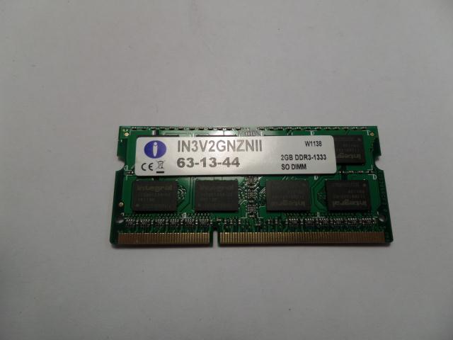 IN3V2GNZNII - Integral 2GB 204p PC3-10600 CL9 16c 128x8 DDR3-1333 2Rx8 1.5V SODIMM - Refurbished