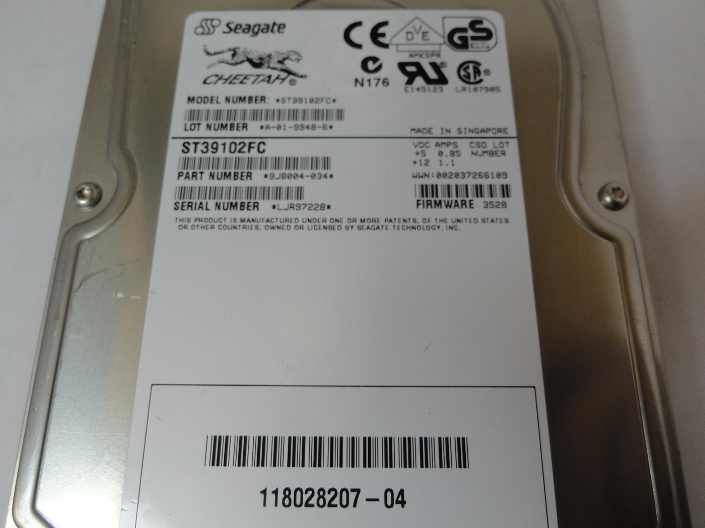 PR23759_9J8004-034_Seagate EMC 9.1Gb Fibre Channel 10Krpm 3.5in HDD - Image2