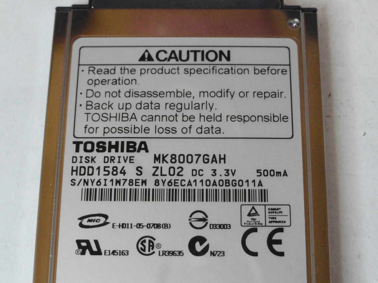 PR23006_HDD1584_Toshiba 80Gb CF 4200rpm 1.8in HDD - Image3