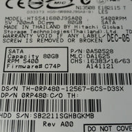 PR20152_0A50528_Hitachi Dell 80Gb SATA 5400rpm 2.5in HDD - Image3