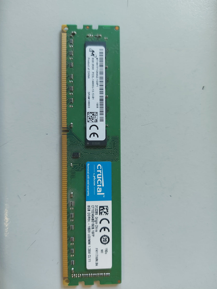 Micron Crucial 8GB PC3-14900 nonECC CL13 240P DIMM MT16KTF1G64AZ-1G9P1