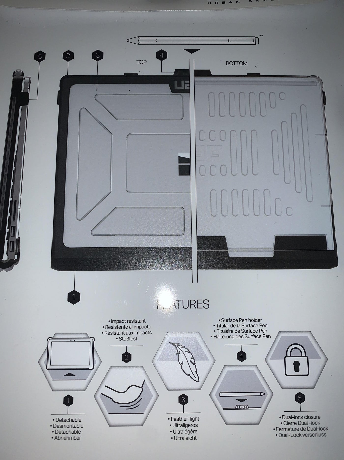 UAG Plasma Series Microsoft Surface Book 3, 2, 1, & Performance Base Case (new S) For a 13.5" display.