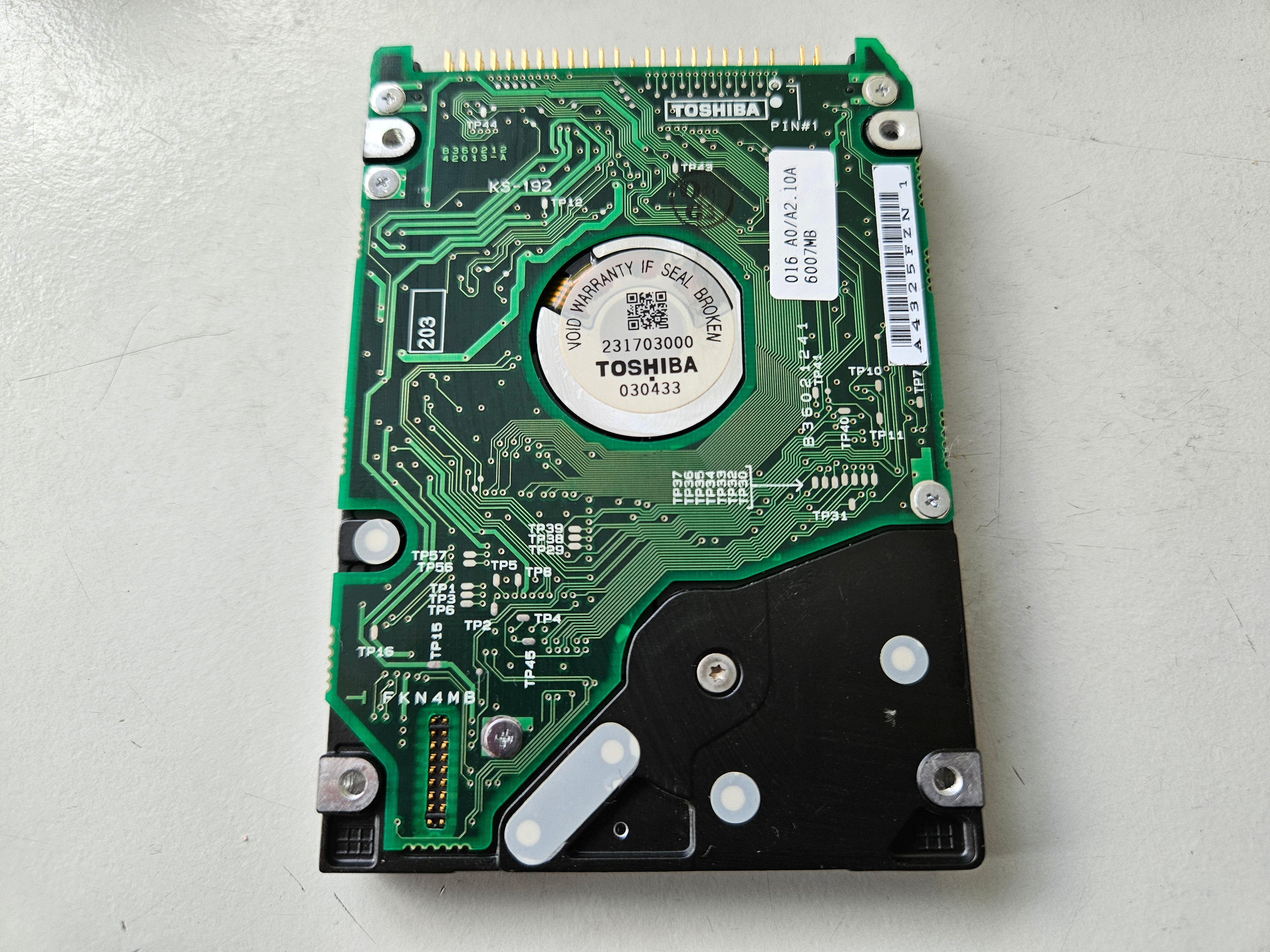 Toshiba 6GB IDE 4200rpm 2.5in HDD ( MK6017MAP ) USED