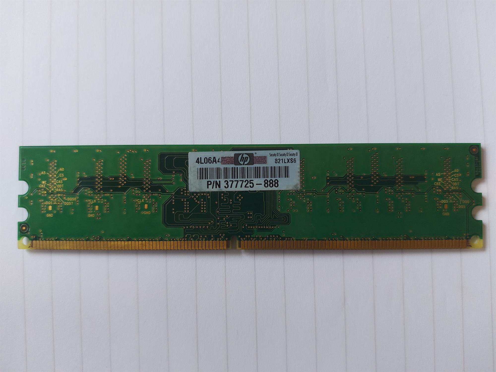 Samsung HP 512MB PC2-5300 DDR2-667MHz non-ECC Unbuffered CL5 240-Pin DIMM Module ( M378T6553CZ3-CE6 377725-888 ) REF