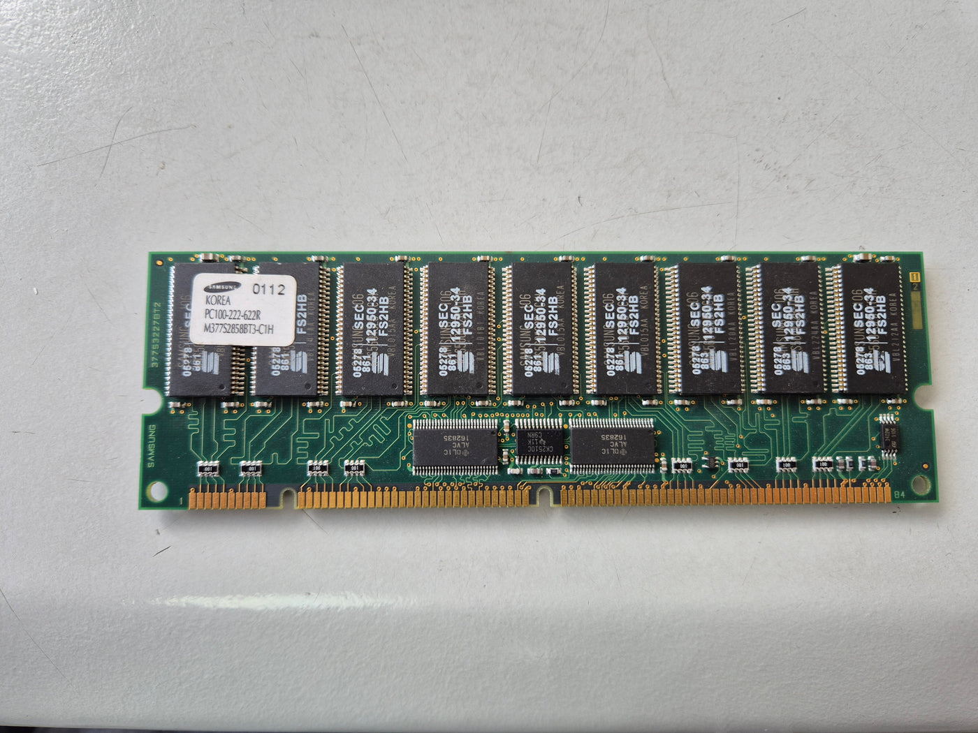 Samsung 1GB PC100 ECC Reg 168-Pin CL2 DIMM ( M377S2858BT3-C1H ) REF
