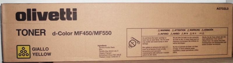 Olivetti d-Color MF-450 Toner Cartridge Yellow ( A0702L0 ) NEW OLD STOCK FINAL SALE