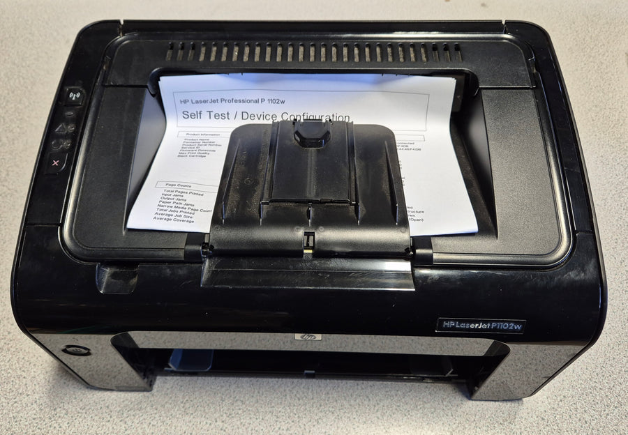 HP LaserJet P1102W – Bottom paper box missing - STILL PRINTS ( CE658A ) USED
