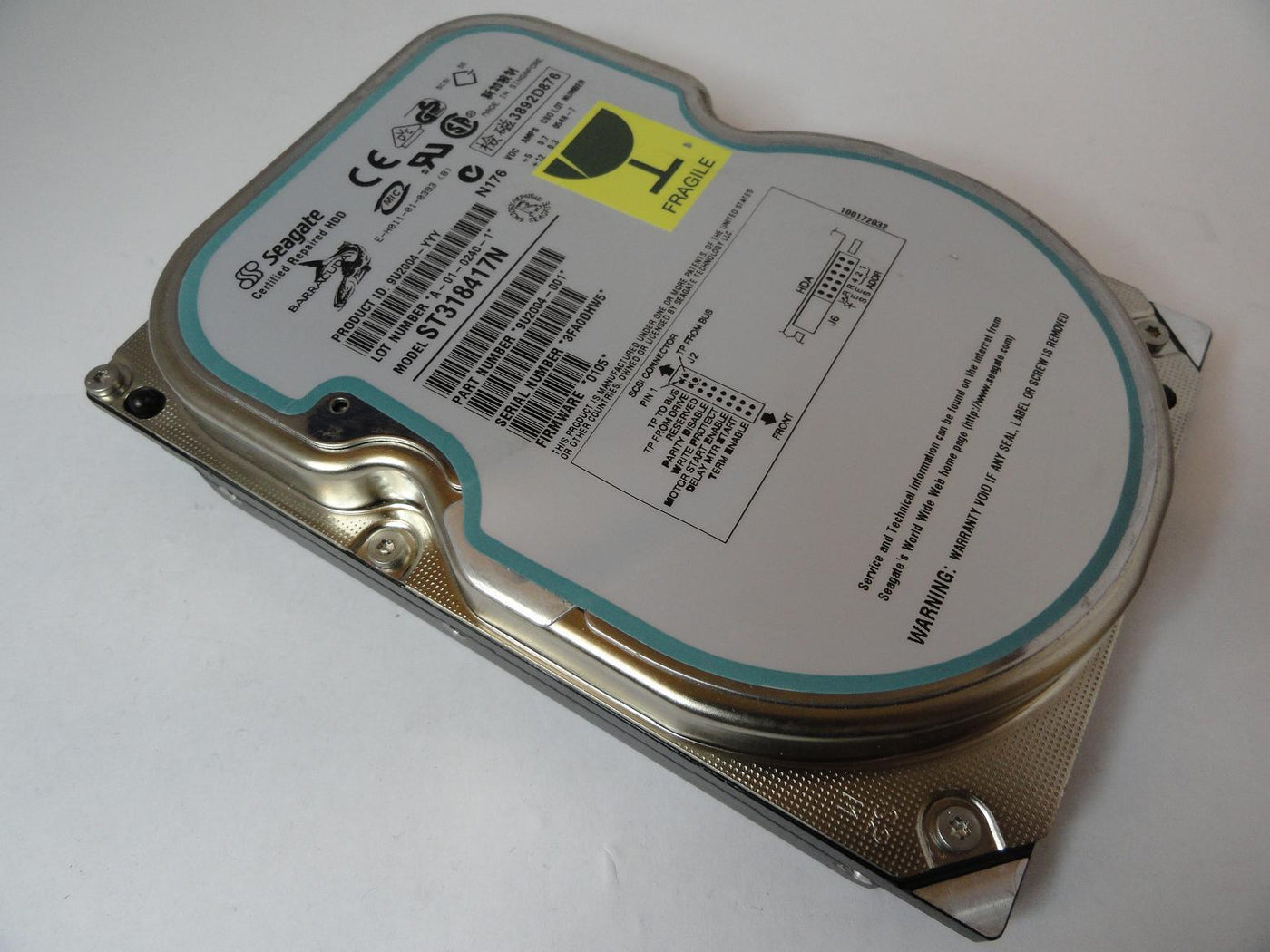 9U2004-001 - Seagate 18.4GB SCSI 50 Pin 7200rpm 3.5in Certified Refurbished HDD - Refurbished