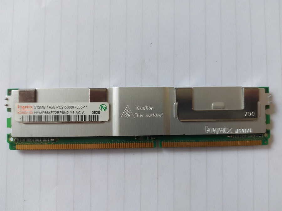 Hynix 512MB PC2-5300 DDR2-667MHz ECC Fully Buffered CL5 240-Pin DIMM Single Rank Memory Module (HYMP564F72BP8N2-Y5)