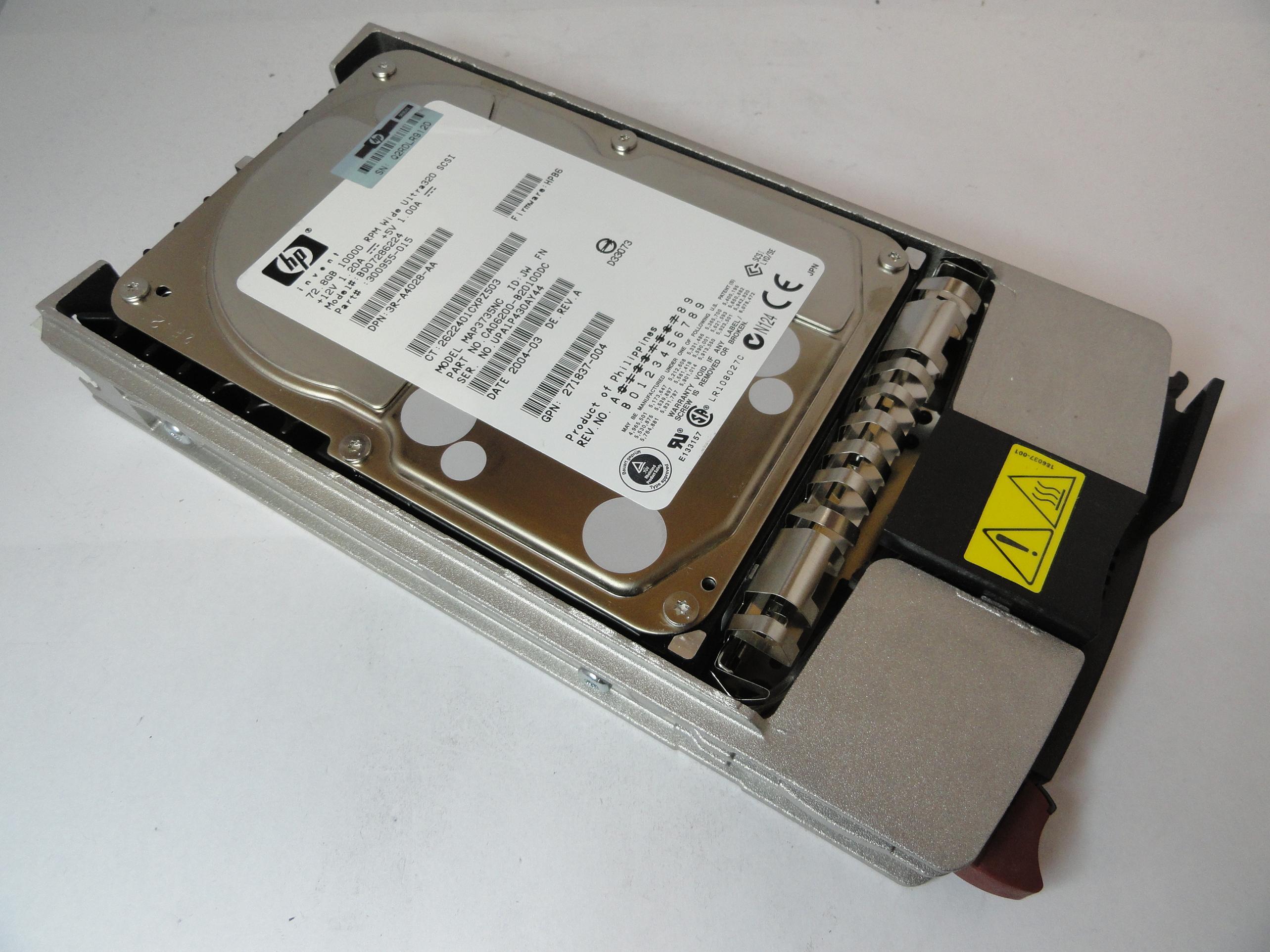 PR21445_CA06200-B20100DC_Fujitsu HP 72.8GB SCSI 80 Pin 10Krpm 3.5in HDD - Image4