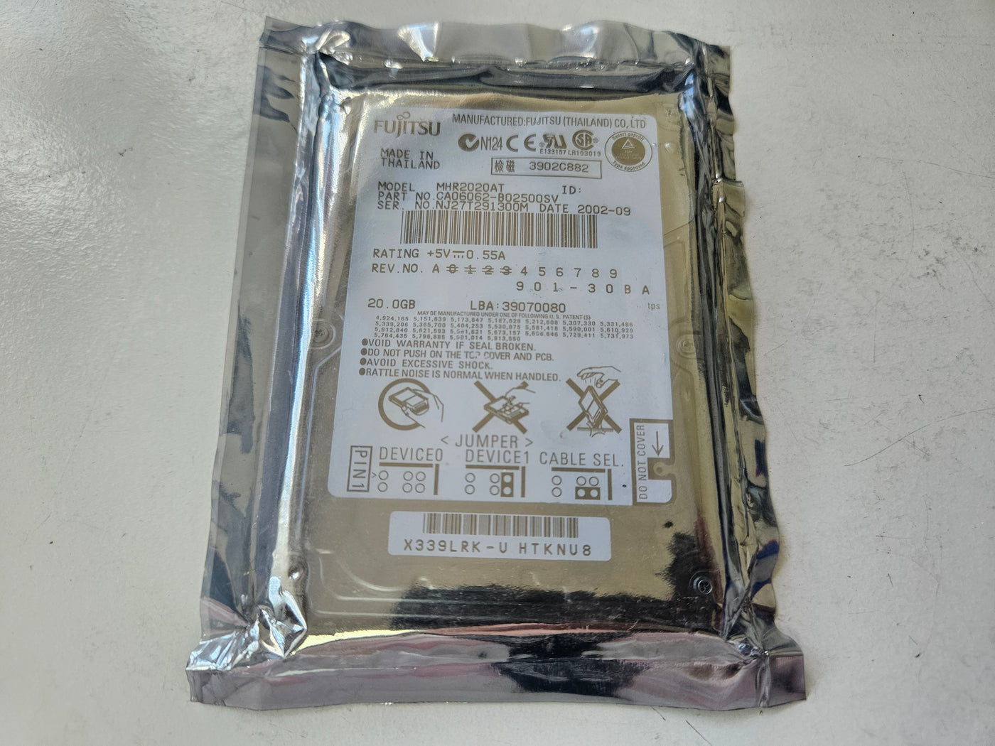 Fujitsu 20GB 4300RPM IDE 2.5in HDD ( MHR2020AT CA06062-B02500SV ) REF