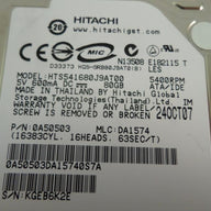 PR16183_0A50503_Hitachi 80GB IDE 5400rpm 2.5in HDD - Image3