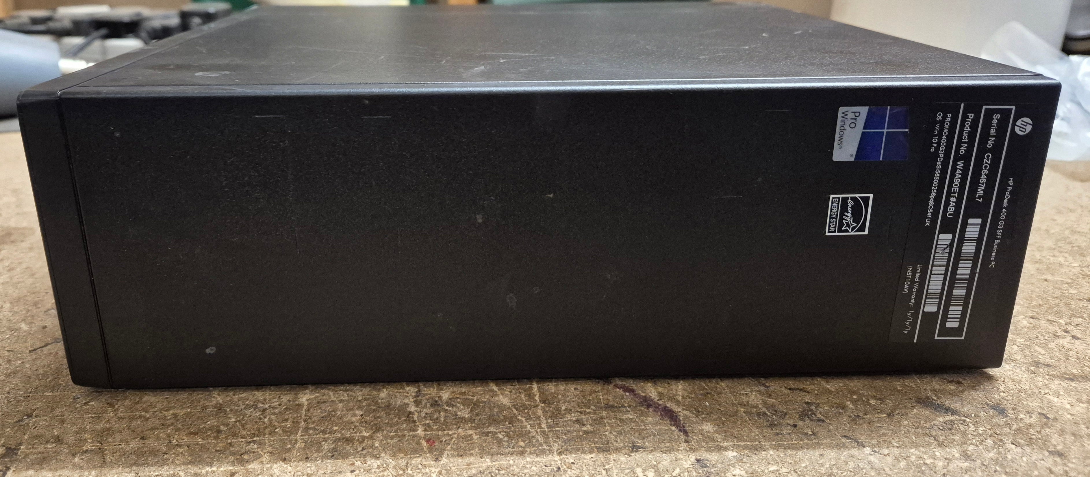 HP ProDesk 400 G3 SFF 250GB SSD DVD 8GB RAM i5-6500 3.2GHz Win10 PC ( W4A90ET#ABU ) USED