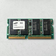 Samsung 64MB PC100 100MHz non-ECC Unbuffered 144-Pin SoDimm ( KMM466S824CT2-F0 ) REF