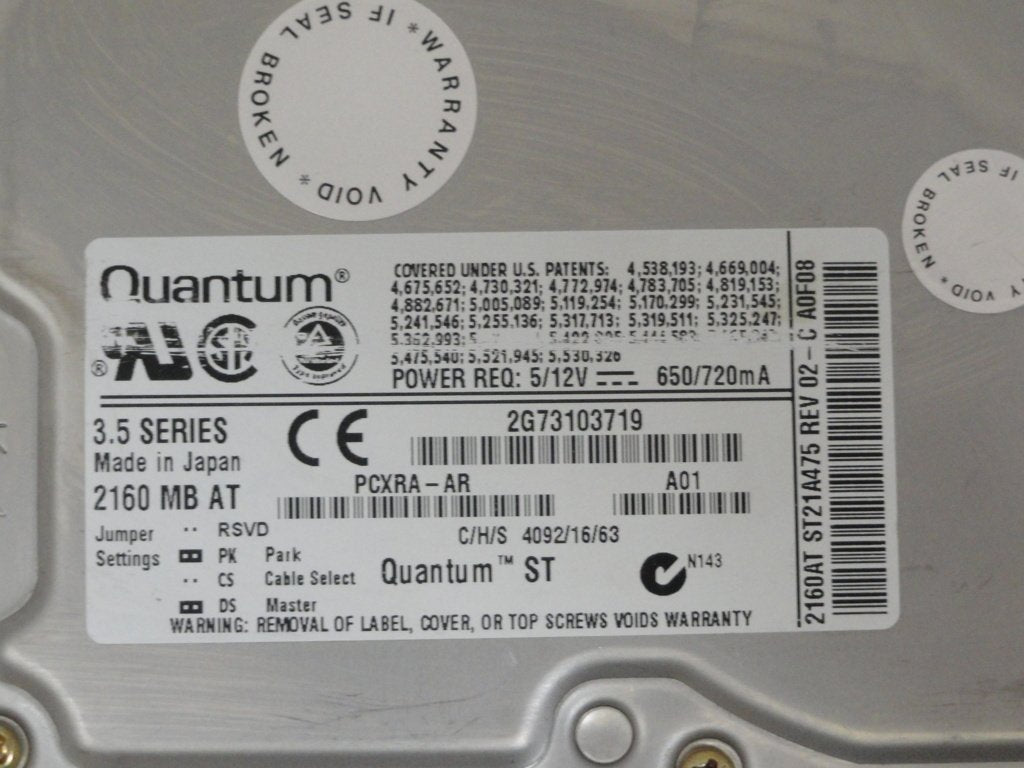 PR12186_ST21A011_Quantum 2.1GB IDE 5400rpm 3.5" HDD - Image4