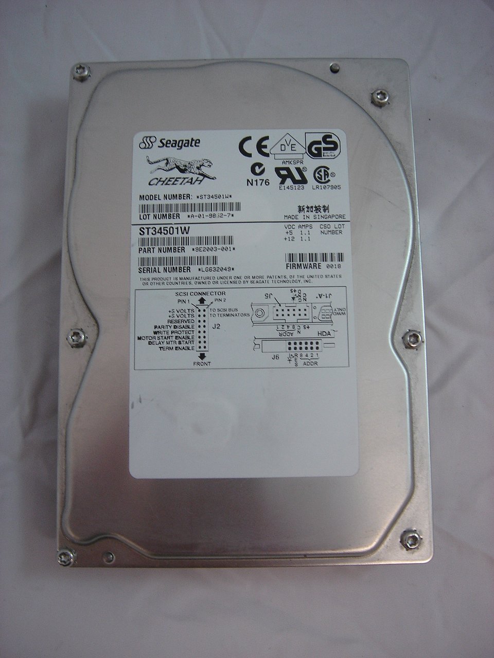 MC5565_9E2003-024_Seagate 4GB SCSI 68pin 3.5in HDD - Image2