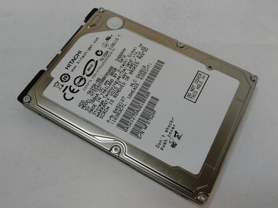 0A52127 - Hitachi 80GB SATA 5400rpm 2.5in HDD - Refurbished