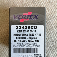 VERTEX PISTON 39,47mm 2T KTM SX50 2012- 50cc (1 ring) ( 23429CD NEW )