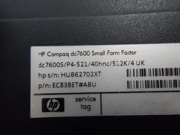 PR22468_EC838ET#ABU_HP Compaq dc7600 2.8Ghz 2Gb Ram SFF PC - Image2