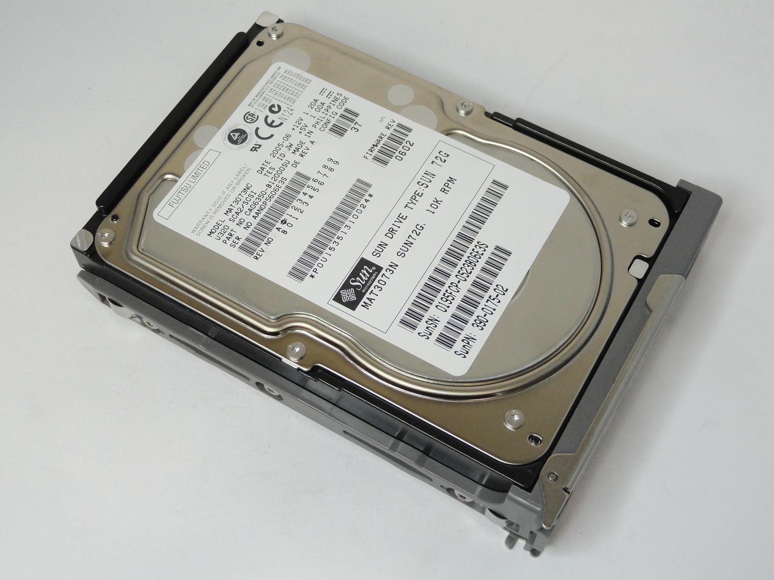 CA06350-B12000SU - Fujitsu Sun 73GB SCSI 80 Pin 10Krpm 3.5in HDD in Caddy - Refurbished