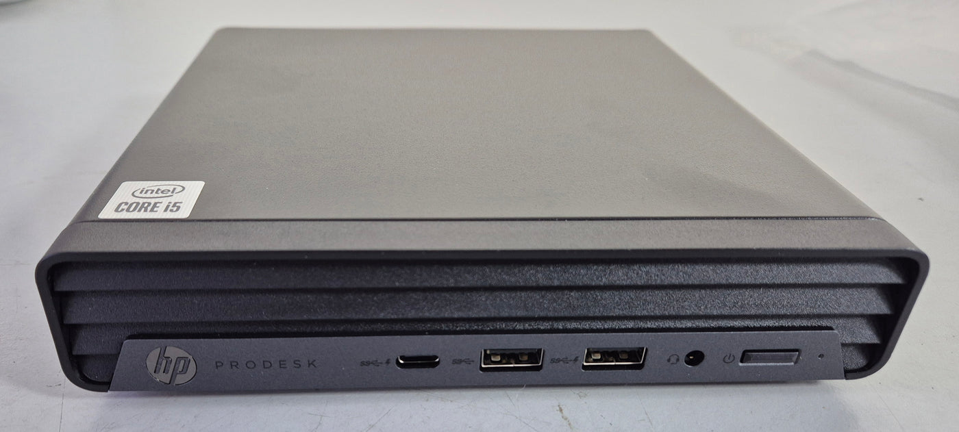 HP ProDesk 400 G6 Mini 250GB SSD 16GB RAM i5-10500T 2.3GHz Win10 boxed w/ accessories ( 123V3ET#ABU ) USED
