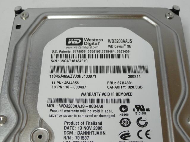 PR22364_WD3200AAJS-08B4A0_Western Digital IBM 320Gb SATA 7200rpm 3.5in HDD - Image3