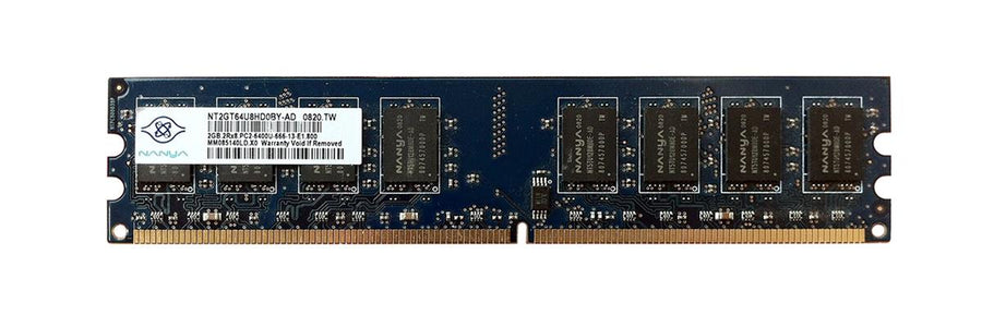 Nanya 2GB PC2-5300 DDR2-667MHz non-ECC Unbuffered CL5 240-Pin DIMM ( NT2GT64U8HD0BY-3C ) REF