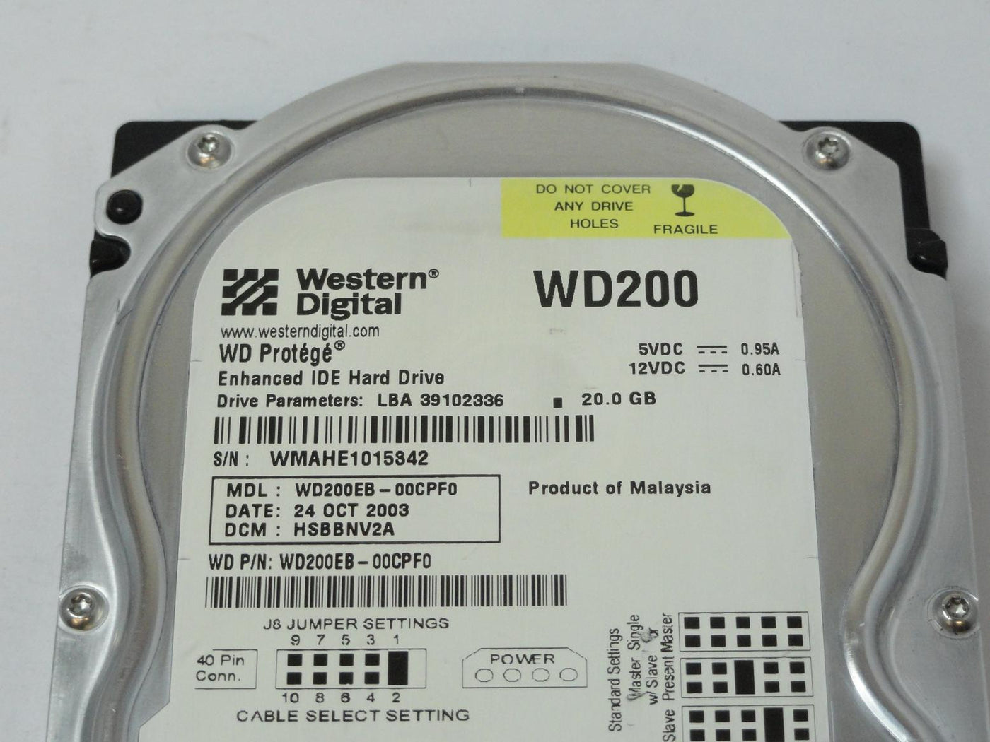 PR00001_WD200EB-00CPF0_Western Digital 20GB IDE 5400rpm 3.5in HDD - Image3