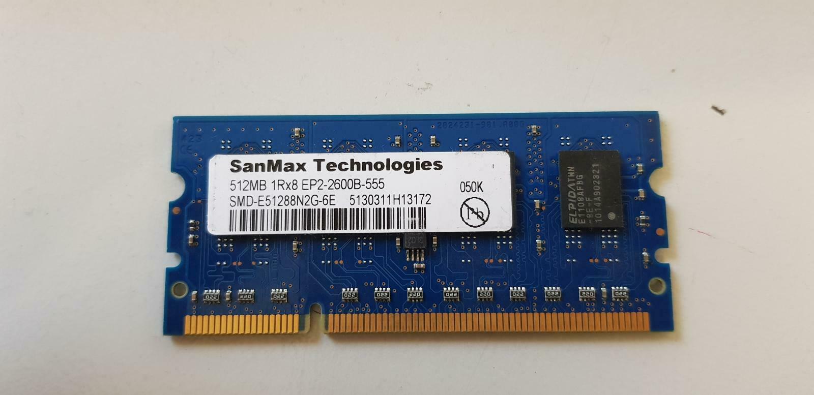 SanMax 512MB 1Rx8 SODIMM ( SMD-E51288N2G-6E ) REF