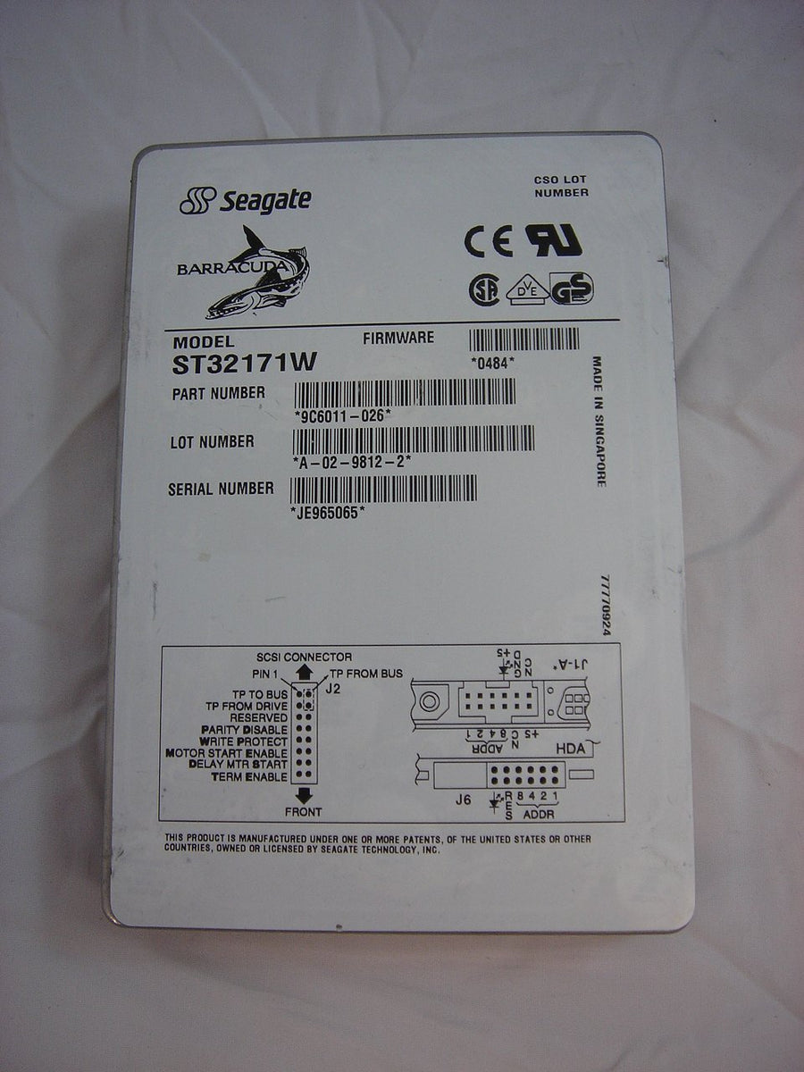 PR11312_9C6011-010_Seagate 2.1GB 68pin SCSI Wide 3.5in HDD - Image2