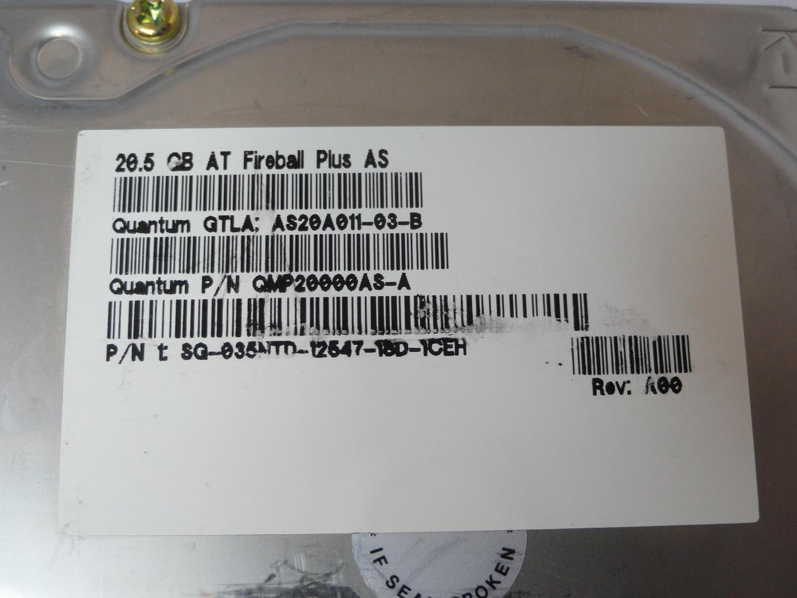 PR12996_AS20A011_Quantum Dell 20GB IDE 7200rpm 3.5in HDD - Image3
