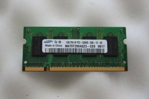 Samsung 1GB PC2-5300 DDR2-667MHz non-ECC Unbuffered CL5 200-Pin SoDimm ( M470T2864QZ3-CE6 ) REF