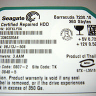 Seagate 360Gb SATA 7200rpm 3.5in RECERTIFIED HDD ( ST3360320AS 9BJ13J-508 ) REF