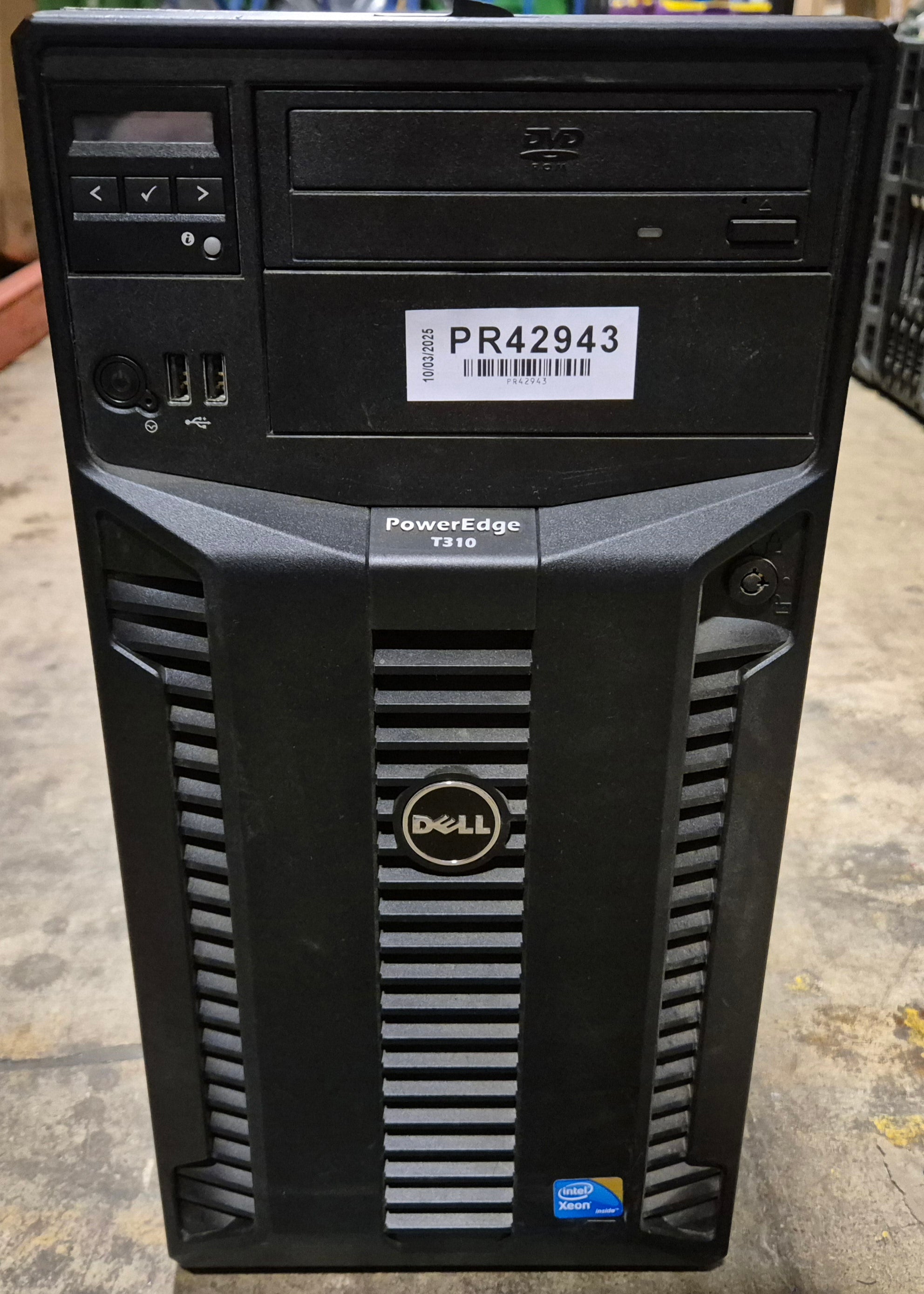 Dell PowerEdge T310 8GB RAM Xeon X3450 2.67GHz NO OS NO HDD Dual PSU WinSVR 2008 COA x2 Caddies ( E09S ) USED