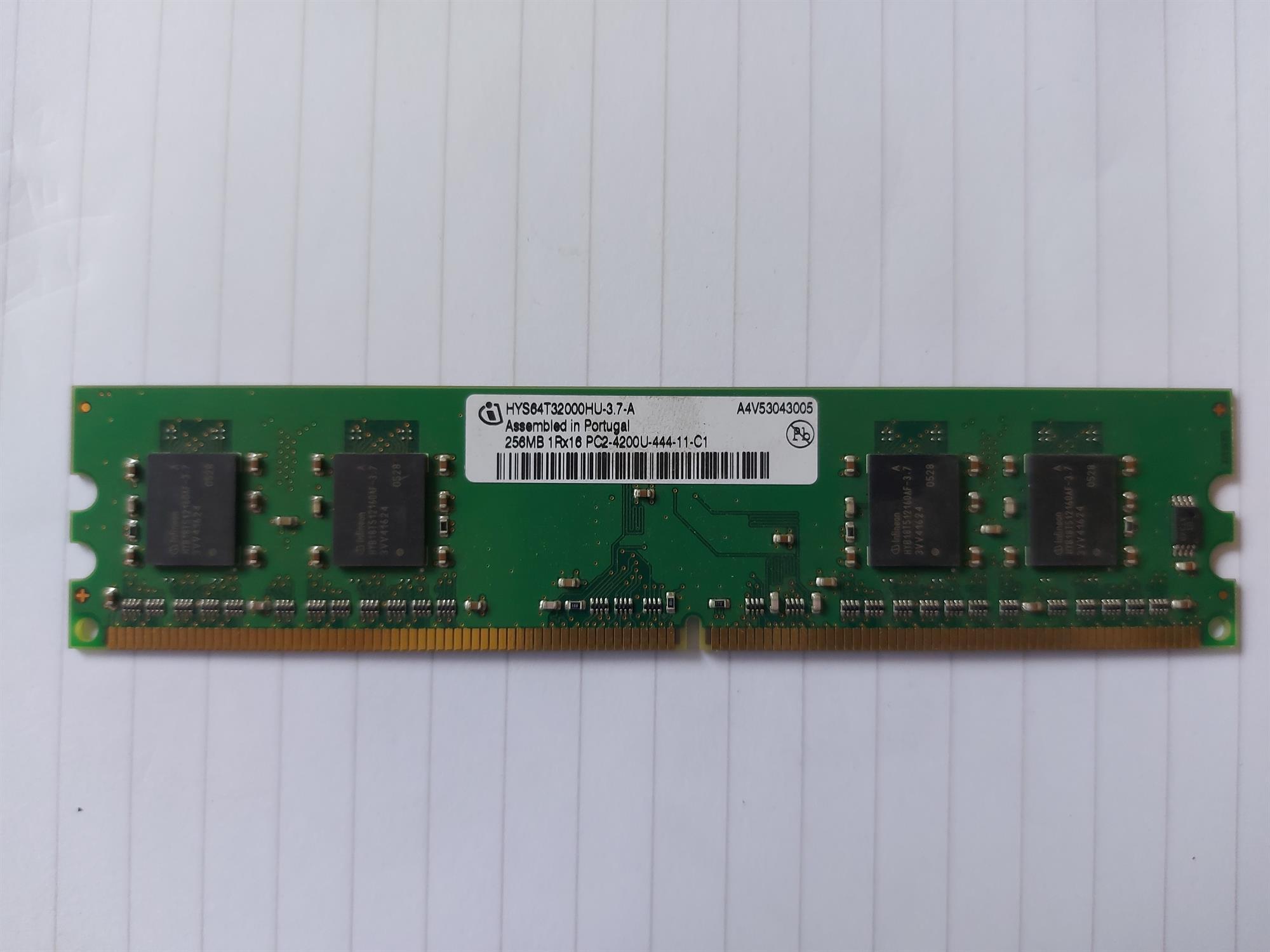 Infineon HP 256MB PC2-4200 533MHz 240pin DDR2 SDRAM DIMM Memory Module (HYS64t32000HU-3.7-A 355949-051)