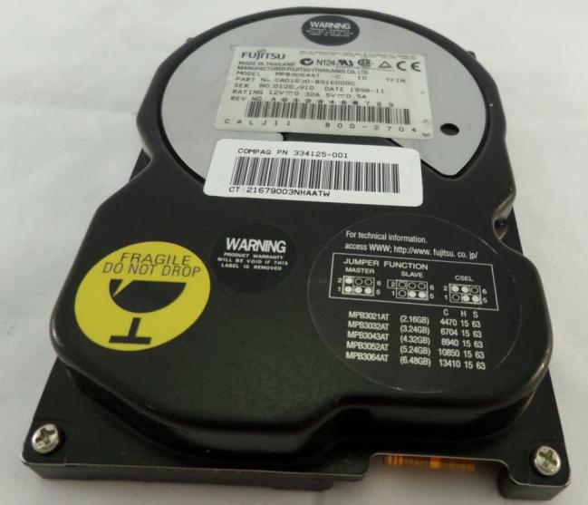 CA01630-B916000C - Fujitsu 6.4GB IDE 3.5" HDD - Refurbished