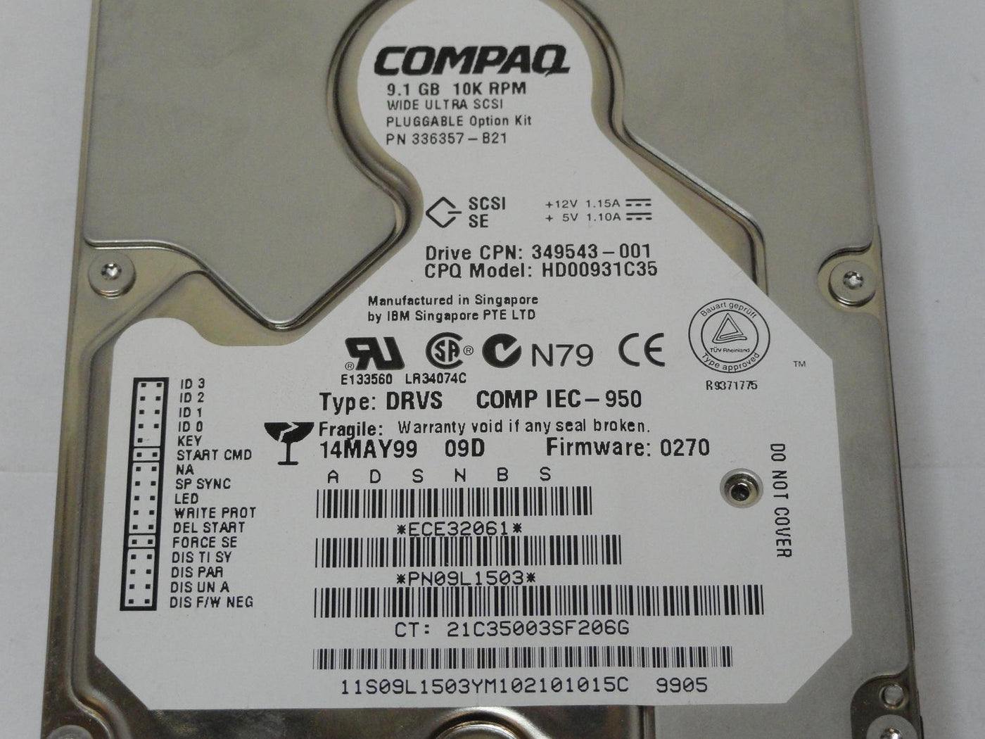 MC3692_09L1503_9.1GB 80P SCSI SCA HDD - Image3