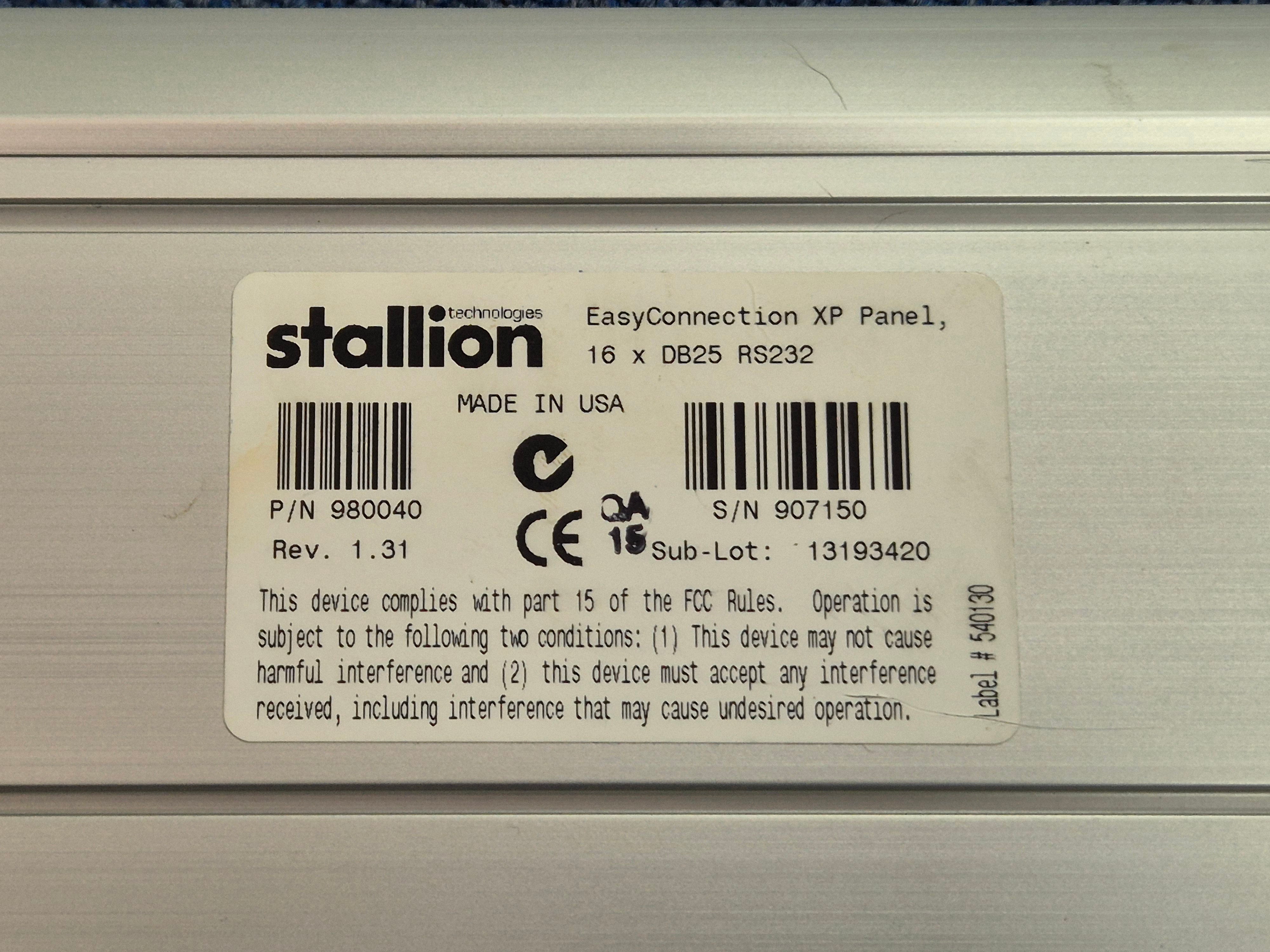 Stallion XP Easy Connection 16-Port ASYNC Panel ( 980040 ) USED