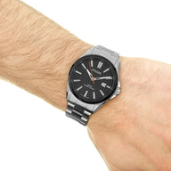 Pulsar Regular Quartz Black Dial Silver Stainless Steel Men’s Watch ( PS9605X1 ) NEW