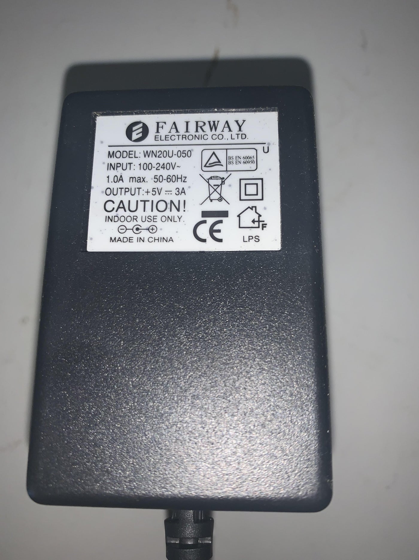 Fairway WN20U-050 Power Adaptor 5v 3a Eu Plug (WN20U-050 USED)