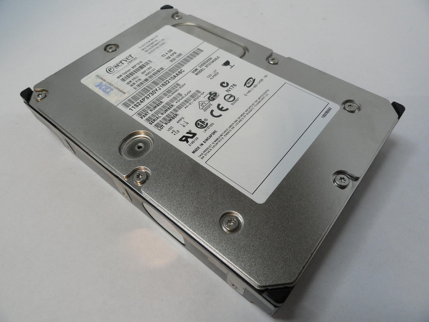 PR19365_9U8006-032_Seagate IBM 73.4Gb SCSI 80 Pin 15Krpm 3.5in HDD - Image3
