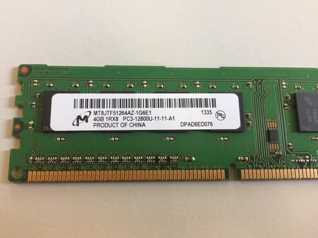 Micron 4GB DDR3 1Rx8 PC3-12800U  Desktop RAM (MT8JTF51264AZ-1G6E1)