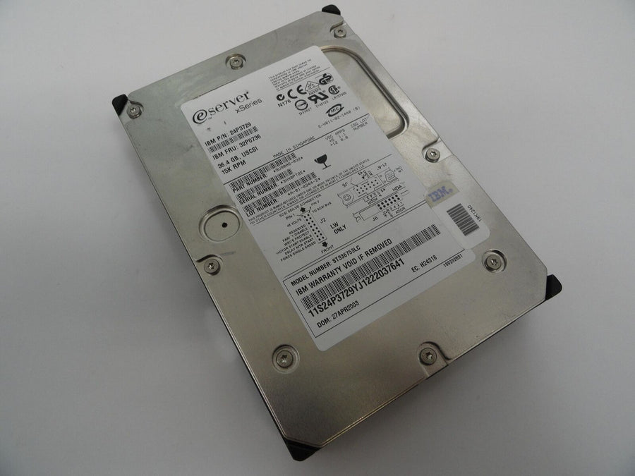 Seagate IBM 36.4GB SCSI 80Pin 15K 3.5" HDD ( ST336753LC 9U9006-032 24P3729 32P0736 ) REF