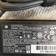HP AC ADAPTER 65W TPC-DA58 IN 240V 1.6A OUT 19.5V 3.33A (751789-001 USED )