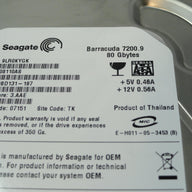 9BD131-197 - Seagate 80GB SATA 7200rpm 3.5in Barracuda 7200.7 HDD - Refurbished